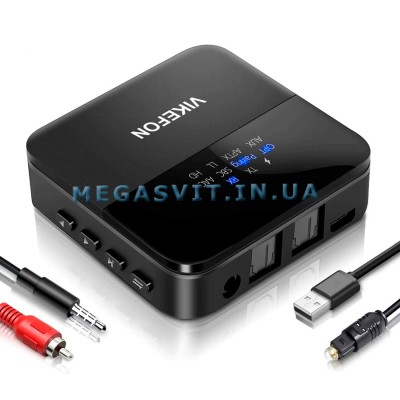 Bluetooth-ресивер-трансмиттер Vikefon BT-B20. Bluetooth 5.0, AptX HD, CSR8675