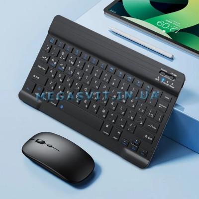 Bluetooth Клавіатура бездротова та миша, iPad Android Windows iOS