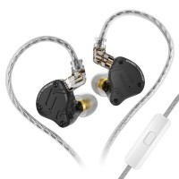 Наушники KZ ZS10 Pro X с микрофоном black