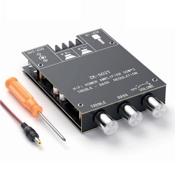 Усилитель звука Fosi Audio ZK502T. Bluetooth 5.0, AUX, 2x50W, TPA3116D2