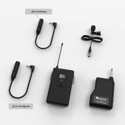 Микрофон петличный беспроводной Fifine K037 black