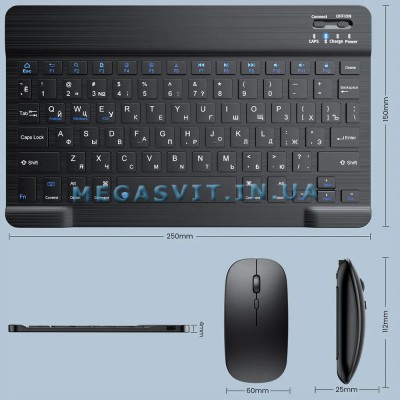 Bluetooth Клавіатура бездротова та миша, iPad Android Windows iOS